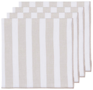 BB - Cabana Stripe Napkin - Set 4- Dove