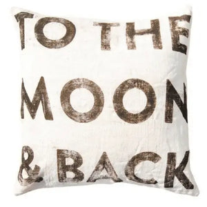 BB - TO THE MOON AND BACK PILLOW 24 X 24"