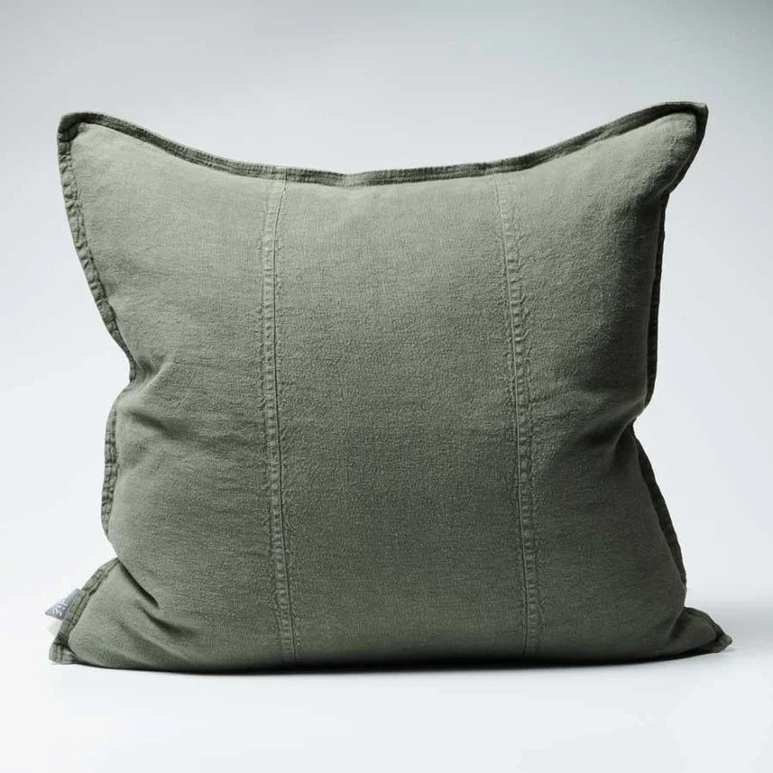 BB - Liam Olive Green Linen Pillow