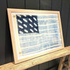 Made to Order Framed Vintage Indigo Striped Flag - Bird + Belle