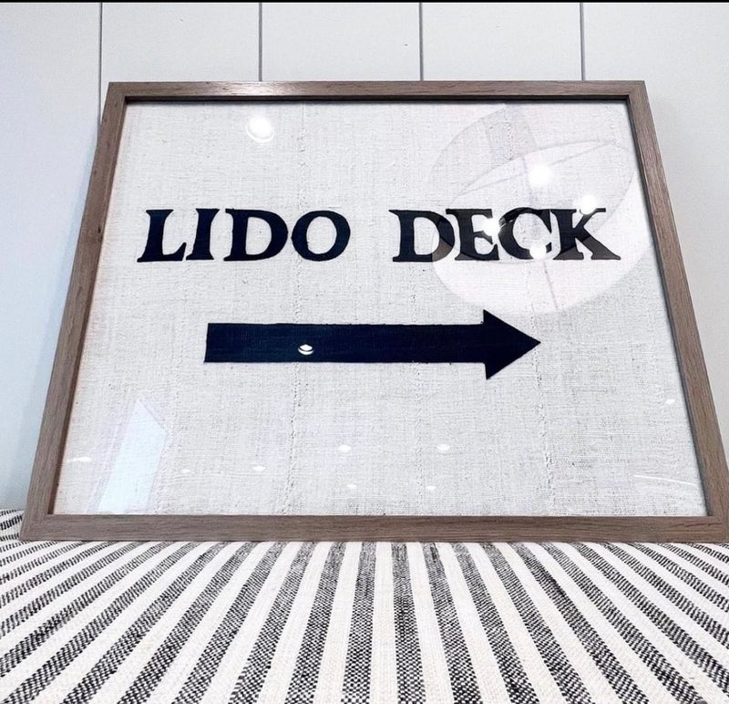 'LIDO DECK' Framed Textile Art - Bird + Belle